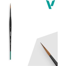 Vallejo B02003 No 3 Yuvarlak Uclu, Sentetik Kıllı, Yassı Saplı, Detay Boya Fırçası