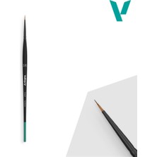 Vallejo B02030 No 3/0 Yuvarlak Uclu, Sentetik Kıllı, Yassı Saplı, Detay Boya Fırçası