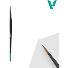 Vallejo B02001 No 1 Yuvarlak Uclu, Sentetik Kıllı, Yassı Saplı, Detay Boya Fırçası
