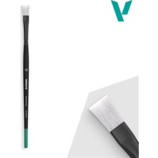 Vallejo B09003 No.8 Büyükk, Yassı Uclu, Sentetik Kıllı, Yassı Saplı, Eskitme Boya Fırçası