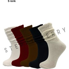 Steppe Berry 5 Çift Erkek Lüks Slouchy Çorap
