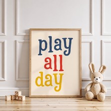 Luxor Pixels (Çerçevesiz) Play All Day Çocuk Odası Poster