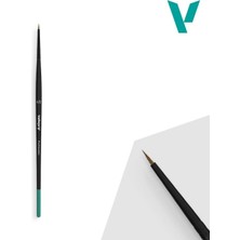 Vallejo B01004 No 4 Yuvarlak Uclu, Doğal Saç Kıllı, Yassı Saplı, Profesyonel Boya Fırçası