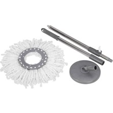 Premini Tüm Spin Döner Temizlik Seti Kovalarına Uyumlu Yedek Sap ve Mikrofiber Mop