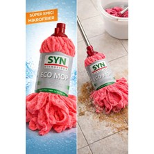 Premini Yüksek Emicili Mikrofiber Mop Başlığı, Kırmızı Temizlik Aksesuarı