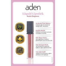 isiltikidsmoda Aden Liquid Lipstick - Likit Ruj 07 Nude Elegance(Pudra Pembesi)