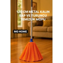 Premini Turuncu Temizlik Takımı Mikrofiber Mop ve Sopa Metal Saplı 2 Parça
