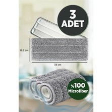 Premini Yüksek Emici Mikrofiber Tablet Mop Yedek Bezleri 3'lü Paket