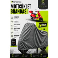 Motobros Motosiklet Brandası Motor Brandası RKS Azure Uyumlu ThermoGuard-X Gri Su Geçirmez UV Korumalı Motor Örtüsü