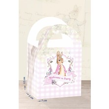 Neşeli Günlerim Pink Rabbit Pembe Tavşan Teması Mini Çanta 12X7 cm 8'li Paket