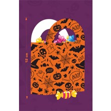 Neşeli Günlerim Halloween Turuncu Siyah Mini Çanta 12X7 cm 8'li Paket