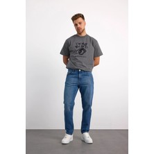 Vigoss Jeans 76101-73607 Erkek Slim Taper Slim Leg Denim Pantolon 76101-73607
