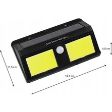 Fantastik Store Solar Güneş Enerjili Sensörlü 96 Cob LED Aplik Duvar Tipi LED Lamba ( Lisinya )