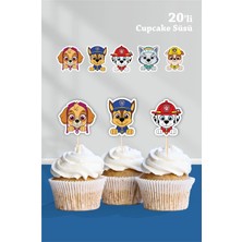 Neşeli Günlerim Paw Patrol Temalı Cupcake Süsü 20'li