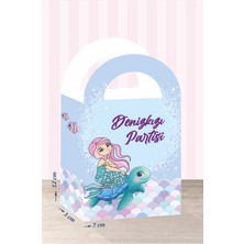 Neşeli Günlerim Deniz Kızı Teması Mini Çanta 12X7 cm 8'li Paket