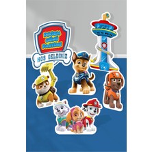 Neşeli Günlerim Paw Patrol Temalı Doğum Günü * Ayaklı Pano Seti