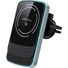 3 Tıkla AW22 15W Magsafe Kablosuz Araç Içi Şarj Cihazı ve Telefon Tutucu – Sarsılmaz Izgara Klipsli