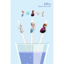 Neşeli Günlerim Frozen Karlar Ülkesi Temalı 10'lu Figürlü Pipet Seti