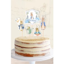 Neşeli Günlerim Peter Rabbit Tavşan Temalı Pasta Süsü Seti