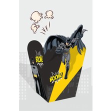 Neşeli Günlerim Batman Temalı Doğum Günü Parti Malzemeleri Seti * Popcorn (Mısır) Kutusu *8'li