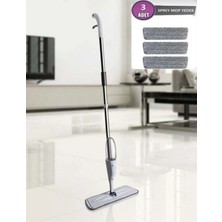 Premini Çok Yönlü 360° Dönen Su Püskürtmeli Sprey Mop Seti, 3 Mikrofiber Bez Hediye