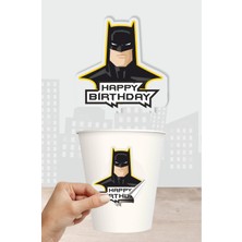 Neşeli Günlerim Batman Temalı Doğum Günü Parti Malzemeleri Seti Sticker (Etiket) 20 'li