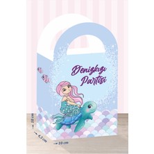 Neşeli Günlerim Deniz Kızı Teması Çanta 18X10 cm *8'li Paket
