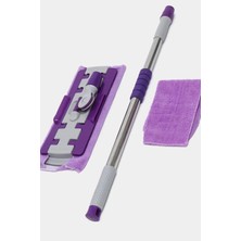 Premini Kıskaçlı Mikrofiber Cam ve Fayans Silme Mopu Yedek Bezli
