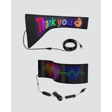 Ematcrt LED Matrix Piksel Panel Işığı USB Uygulama Kontrollü Kaydırmalı Yazı Ekranı - Lisinya