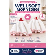 Premini Çift Kat Yüksek Emici Mop Yedeği Beyaz 2'li Set