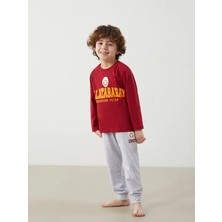 Lc Waikiki Yeni Sezon Bisiklet Yaka Galatasaray Baskılı Erkek Çocuk Pijama Takımı
