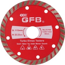 Gfb 115--TURBO Elmas Mermer-Granit Kesici (1 Adet)