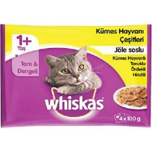Whiskas Kümes Hayvanlı Yaş Kedi Maması 4X100 G (4'li Paket)