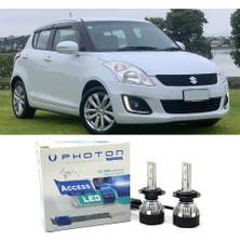 Photon Suzuki Swift 2 Uzun+Kısa Far Ampulü H4 Access Yeni Seri Beyaz 2010-2017