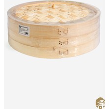 Empressco 30CM Bambu Buharlık Sepeti, Sağlıklı ve Pratik Pişirme Aroması