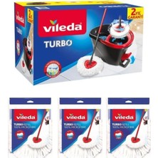 Premini Turbo Pedallı Temizlik Sistemi ve Mikrofiber Yedek Paspas Seti