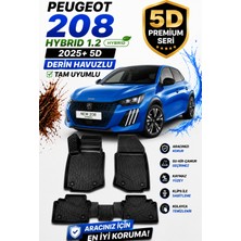 PINUKS Peugeot 208 Hybrıd 1.2 2025+ Oto Paspas 5d Derin Havuzlu Araca Tam Uyumlu Premium Seri
