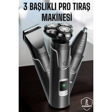 EstoreBox Yüksek Performanslı 3 Başlıklı Profesyonel Tıraş Makinesi