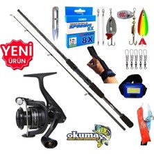 Okuma Revenger RV-4000A 244CM 15-40GR Karbon Wave Power Turna Spin Olta Takımı Seti