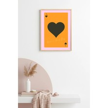 Huhuli Doğal Ahşap Çerçeveli Retro Minimalist Kalp Tablo - Good Day | HUHU2374