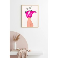 Huhuli Doğal Ahşap Çerçeveli Retro Tablo - Chase Tequila Not Cowgirl | HUHU2344
