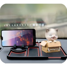 Mega Oto Market Araç Içi Kaydırmaz Ped 3D Numaratör Telefon Tutuculu Torpido Kaydırmaz Xl Kare