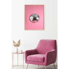 Huhuli Doğal Ahşap Çerçeveli Aynalı Geometrik Tablo - Disco | HUHU1865