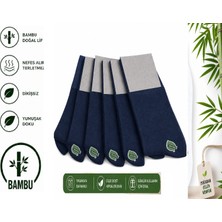 Abani Classic 6 Çift Çorap Lacivert Dikişsiz Bambu Terletmez Premium Mevsimlik Lüks Erkek Çorap