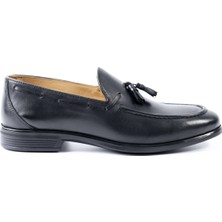 Tuna Hakiki Deri Siyah Loafer Erkek Ayakkabı - E4643