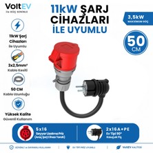 VoltEV 11kW Elektrikli Araç Şarj Cihazı için 50Cm Ev Tipi Fişli Dönüştürücü Adaptör