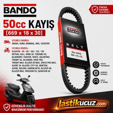 Bando 50CC Scooter Varyatör Kayışı 669X18X30 Arora Kuba Mondial Rks 50 80 100 125 150 Uyumlu