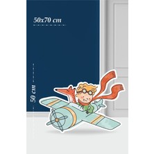 Neşeli Günlerim Küçük Prens Little Prince Temalı - 50X70 cm Ayaklı Pano