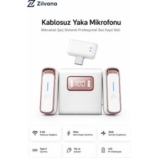 Zilvana Microna Manyetik Kablosuz Yaka Mikrofonu Canlı Yayın Ropörtaj Telefon Uyumlu (Taşıma Kılıfı Hediyeli)