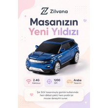 Zilvana Mavi Land Rover Tasarımlı Kablosuz Araba Mouse - 2.4g Optik Suv Model